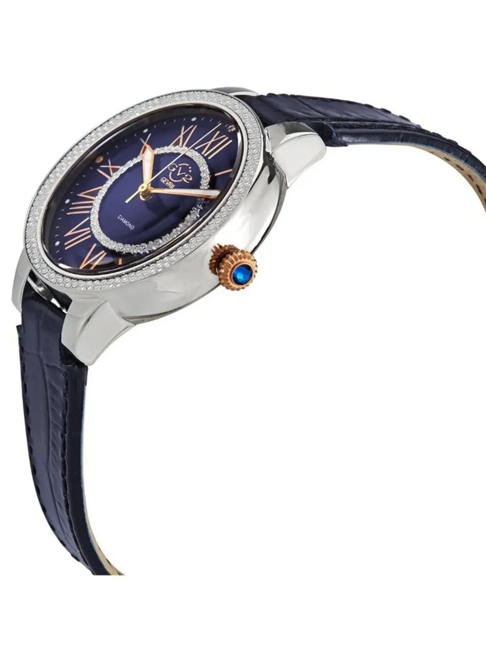 NWT Gv2 By Gevril Astor II Blue Dial Ladies Watch